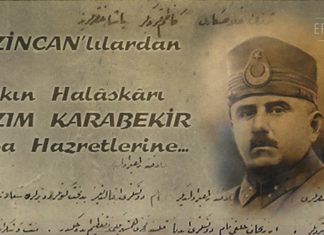 Erzincanlılardan Kazım Karabekir Paşa Hazretlerine Hemşehrilik Beratı